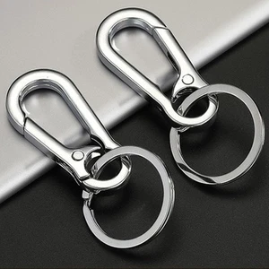 Men Stainless Steel Gourd Buckle Keychain Waist Belt Clip Anti-lost Buckle H-yg - Picture 1 of 10