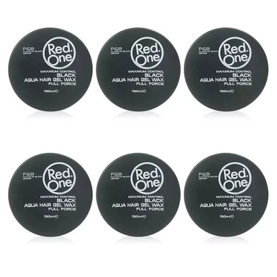 RedOne Aqua Hair Gel Wax Full Force Black – 6er Pack (je 150 ml) - Bild 1 von 2