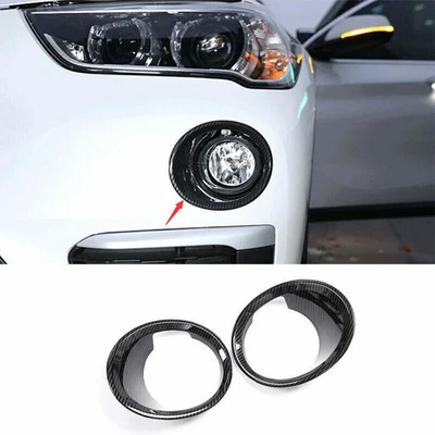 Marco antiniebla delantero exterior de fibra de carbono ABS para BMW X1 F48 2016-2019 Foto 1 de 4