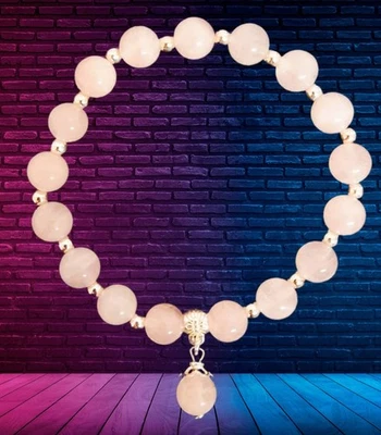 Rosenquarz Armband💫Damen Armband 925 Sterlingsilber Edelstein Damen Schmuck - Bild 1 von 2