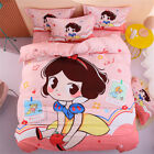 Snow White Princess Single/Queen Bed Quilt Duvet Doona Cover Set 100%Cotton Cute