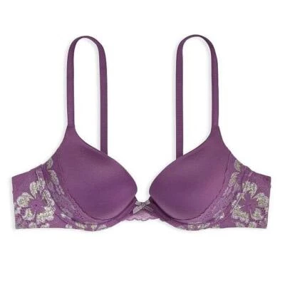 Victoria's Secret Body by Victoria Push-Up Bra 38DD *Mulberry/Lace* NEW! - Image 1 of 3