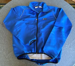Louis Garneau Zip Up Jacket Size Medium Cycling Jersey Blue - Picture 1 of 4
