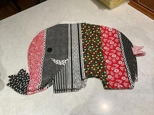 Vintage Cut N Sew Stoff Panel Spring Mills Patchwork Elefant Kissen - Bild 1 von 3
