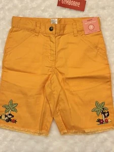 NWT Gymboree Jungle Gem Bermuda Monkey Embroidery Shorts Size 7 - Picture 1 of 8