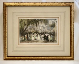 antique The Rushbearing at Ambleside Westmorland J Redaway T Allom engraving - Picture 1 of 12