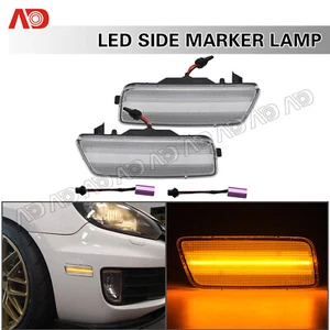For VW GTI2.0T 2010-2014 Clear LED Side Marker Light Front Amber Fender Marker - Picture 1 of 11