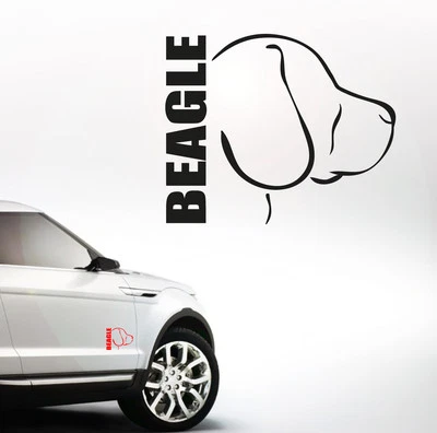 Auto Aufkleber BEAGLE Profil Hundaufkleber Hunde Wilsigns SIVIWONDER - Bild 1 von 2