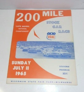 1965 July 11 Late Model National Championship Stock Car Racing Program Souvenir - Picture 1 of 3