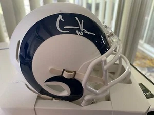 COOPER KUPP LOS ANGELES RAMS SIGNIERT FLACH WEISS MINIHELM FANATIKER AUTHENTISCH - Bild 1 von 3