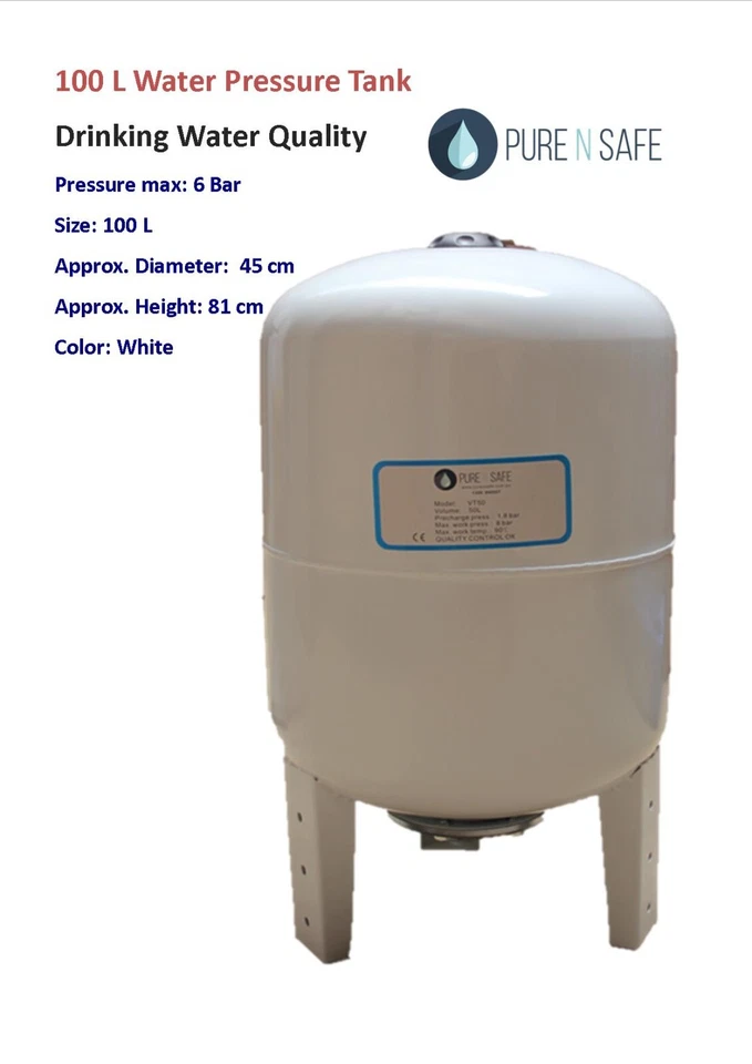 Quality Water Pressure Tank 100 Litre  - Suit Water Pumps - image 1 of 1