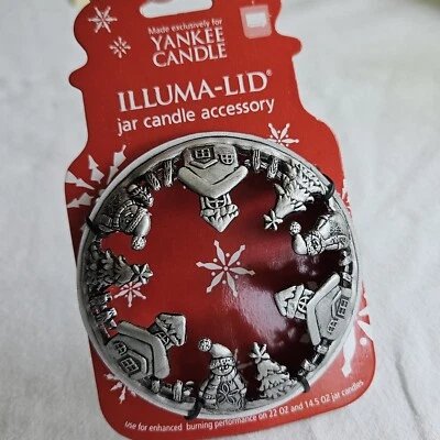Yankee Candle ILLUMA-TAPA Topper muñecos de nieve Winter Village para frascos de 22 y 14,5 oz  Foto 1 de 4