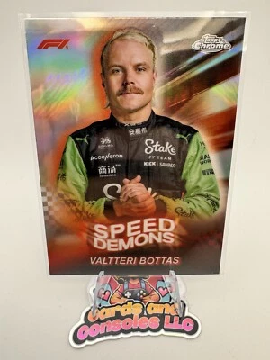 2024 Topps Chrome Formula 1 F1 SD-13 VALTTERI BOTTAS Speed Demons Insert - Image 1 of 2