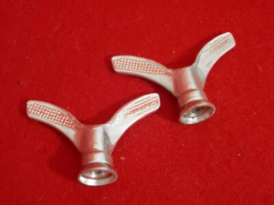 Vintage Shimano Rear Axle Wingnut Set (2) 3/8ths Alloy Used - Picture 1 of 2