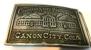 Colorado state penitentiary men's buckle USA Wyoming Studio Art Works (G2) - Picture 1 of 3