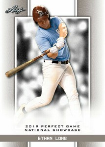 ETHAN LONG 2019 LEAF PERFECT GAME "Red" PARALLEL ROOKIE CARD! LTD 45!