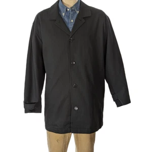Club Monaco Black Trench Coat Sz XL NWT $249 - Picture 1 of 5