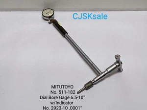 MITUTOYO No. 511-182 Dial Bore Gage 6.5-10” w/Indicator No.2923-10 .0001" (USED - Picture 1 of 18