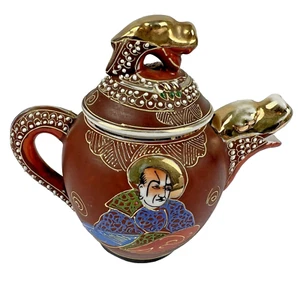 Vintage Lucky China Dragonware Teapot Moriage Satsuma Style Japan Gold Trim - Picture 1 of 11