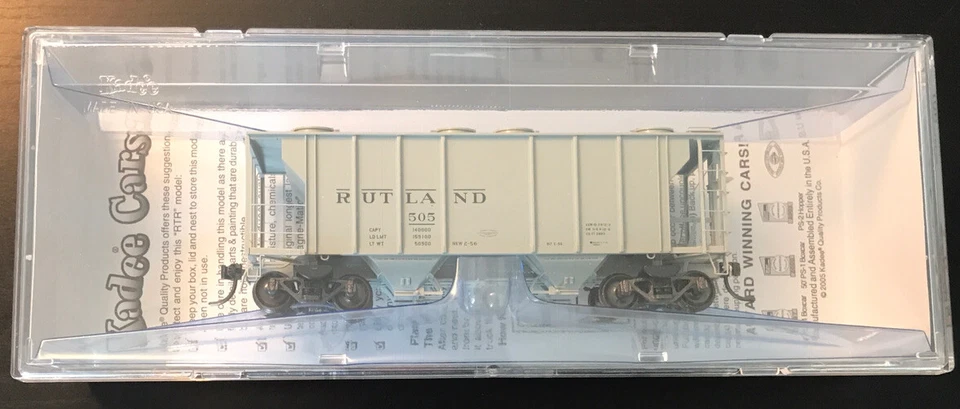 Tolva cubierta Kadee HO Rutland PS-2, #8324, carretera #505. Nuevo en caja Foto 1 de 2