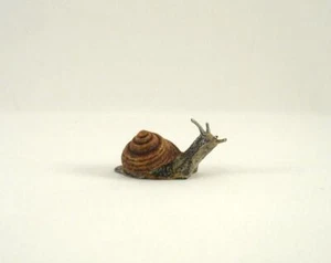 Franz Bergmann Vienna Austria Small SNAIL 33mm Cold Painted Bronze Brass - Picture 1 of 4