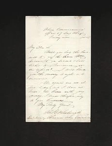 Henry B. Wheelwright SIGNED letter to Daniel Nason * railroad * Alien Commission - Picture 1 of 1