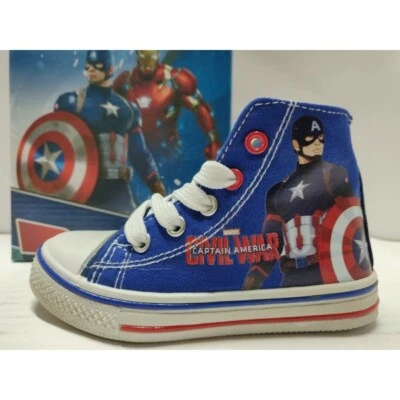 Marvel Captain America scarpe Sportive bambino Tessuto Alta Tipo Converse zip - Immagine 1 di 3