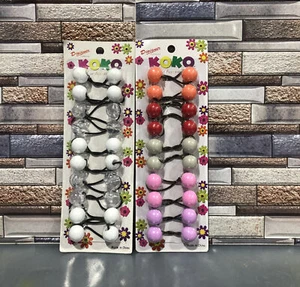 20 PCS KOKO Children Hair Tie Accessories Girl Kids Beads Ponytail Holder SET 5 - Picture 1 of 1