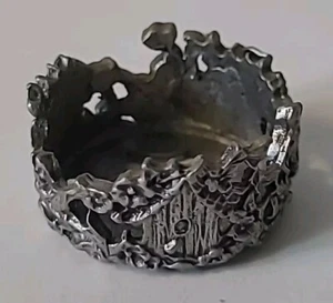 Anillo portavelas de peltre fino para casa de pájaros y flores aromas y acentos EE. UU. - Imagen 1 de 4