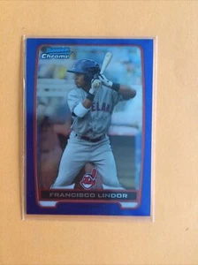 Francisco Lindor Mets 2012 Bowman Chrome BLUE REFRACTOR #BCP3 SP RC #/250 - Bild 1 von 2