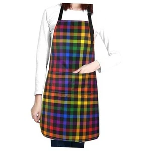 Rainbow LGBT Gay Pride Apron with 2 Pockets for Women Men Unisex for Kitchen  - Picture 1 of 8