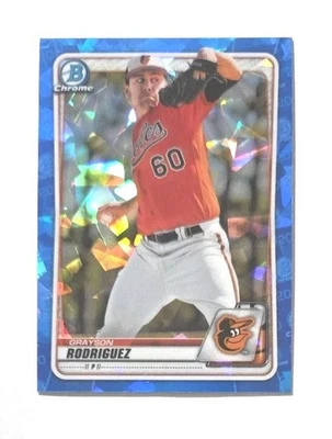 2020 Bowman Chrome Sapphire #BCP22 Grayson Rodriguez RC (ANGELES) !! - Image 1 of 3