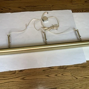 Vintage House of Troy Brass 42” Picture Art Painting Light Lamp - Picture 1 of 10