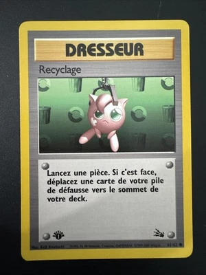 2000 Pokémon Recycle 61/62 1st Edition Fossil French Vintage WOTC - Image 1 of 2