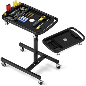 2-in-1 Rolling Tool Tray w/ Detachable Part Tray Portable Mechanic Tool Cart - Picture 1 of 10