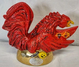 1970 Ezra Brooks Red Rooster South Carolina Gamecocks Kentucky Bourbon Decanter - Picture 1 of 22