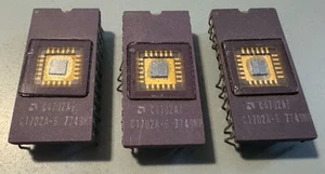 Three Advanced Micro Devices C1702A Second Source for Intel C1702 Ceramic Gold - Picture 1 of 3
