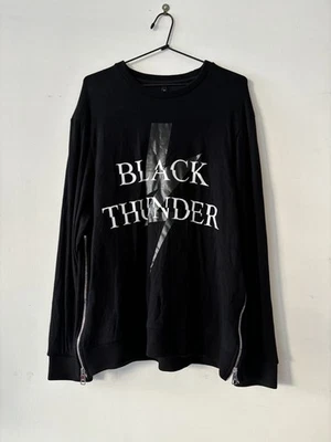 Neil Barret Black Thunder Heavy Weight Designer Sweatshirt Slim Fit Size XL - Image 1 of 4
