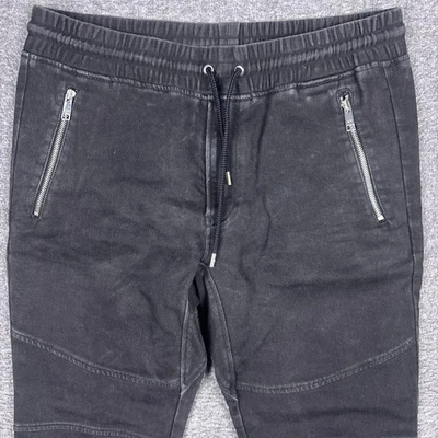 Armani Exchange Jogger Pants Mens 34x30 Black Zip Pocket Stretch Drawstring - Image 1 of 4