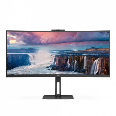 4038986110273 Monitor CU34V5CW 34 inch 100Hz Curved VA HDMI DP USB-C AOC - Bild 1 von 4