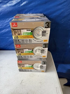 6 X Globo 3" 50W Kits de Luz Empotrada LED, Blanco con Punto Giratorio Foto 1 de 4