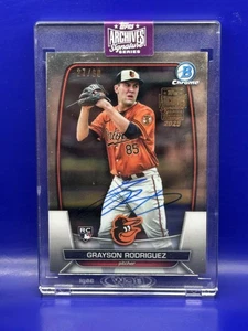 2025 Topps Archives Signature Series Grayson Rodriguez Bowman Chrome RC Auto /60 - Picture 1 of 2