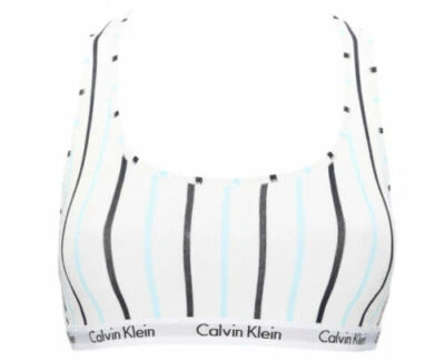 Calvin Klein Women's Racerback Bralette In White Small Large - Image 1 of 3