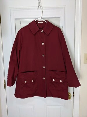 Chaqueta vintage borgoña con forro para mujer talla 16 Foto 1 de 4