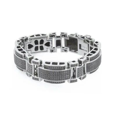 Pulsera de circonita cúbica de acero inoxidable LIFE TIME sin deslustre Foto 1 de 4