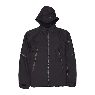 Michael Kors Mens Reflective Hooded Sport Jacket (Large, Charcoal) $225 - Image 1 of 3