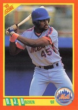 1990 Score Rookie & Traded #97T D.J. Dozier New York Mets