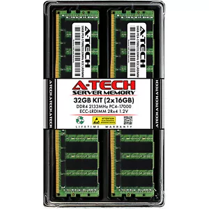 32GB 2x 16GB PC4-2133 LRDIMM Supermicro X11SDW-16C-TP13F Memory RAM - Picture 1 of 6