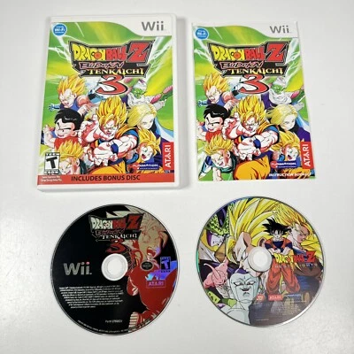 Dragon Ball Z Budokai Tenkaichi 3 Nintendo Wii 2007 Complete + Bonus DVD Disc - Image 1 of 4