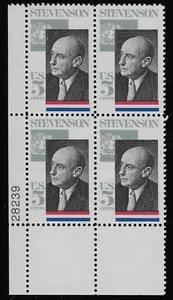 US Scott #1275, Plate Block #28239 1965 Stevenson 5c FVF MNH Lower Left - Picture 1 of 1